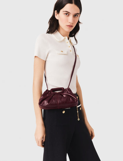 Crackled leather Milpli mini Clutch | Maje