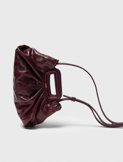 Crackled leather Milpli mini Clutch | Maje
