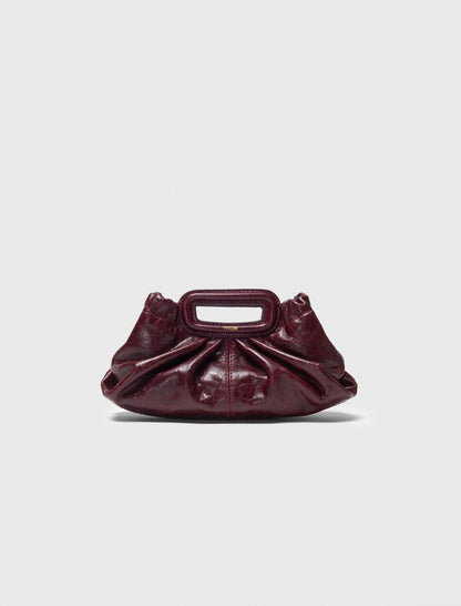 Crackled leather Milpli mini Clutch | Maje