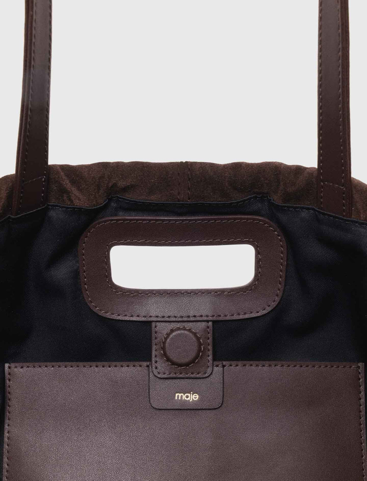 Suede Milpli tote bag | Maje
