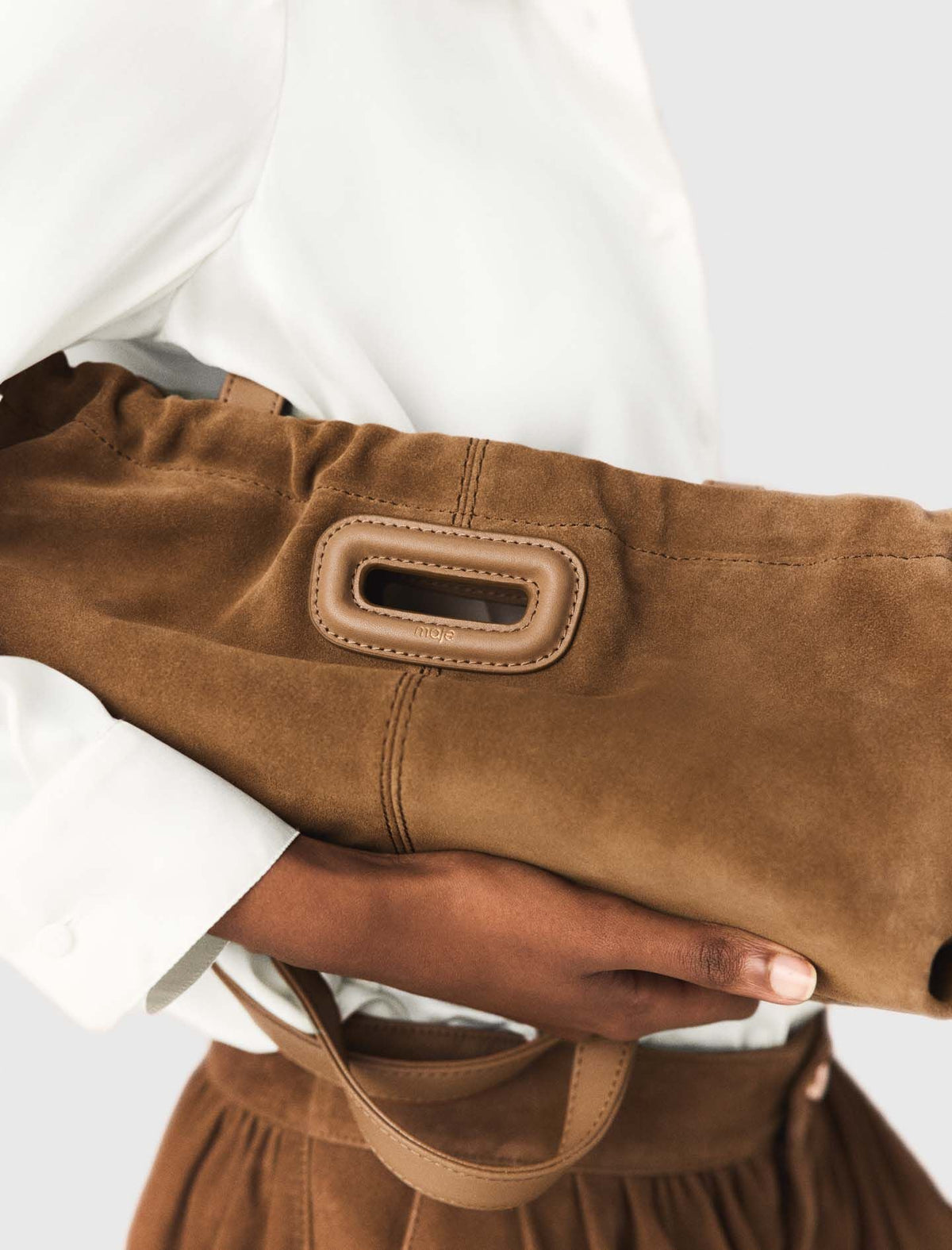 Suede Milpli Gazette bag | Maje