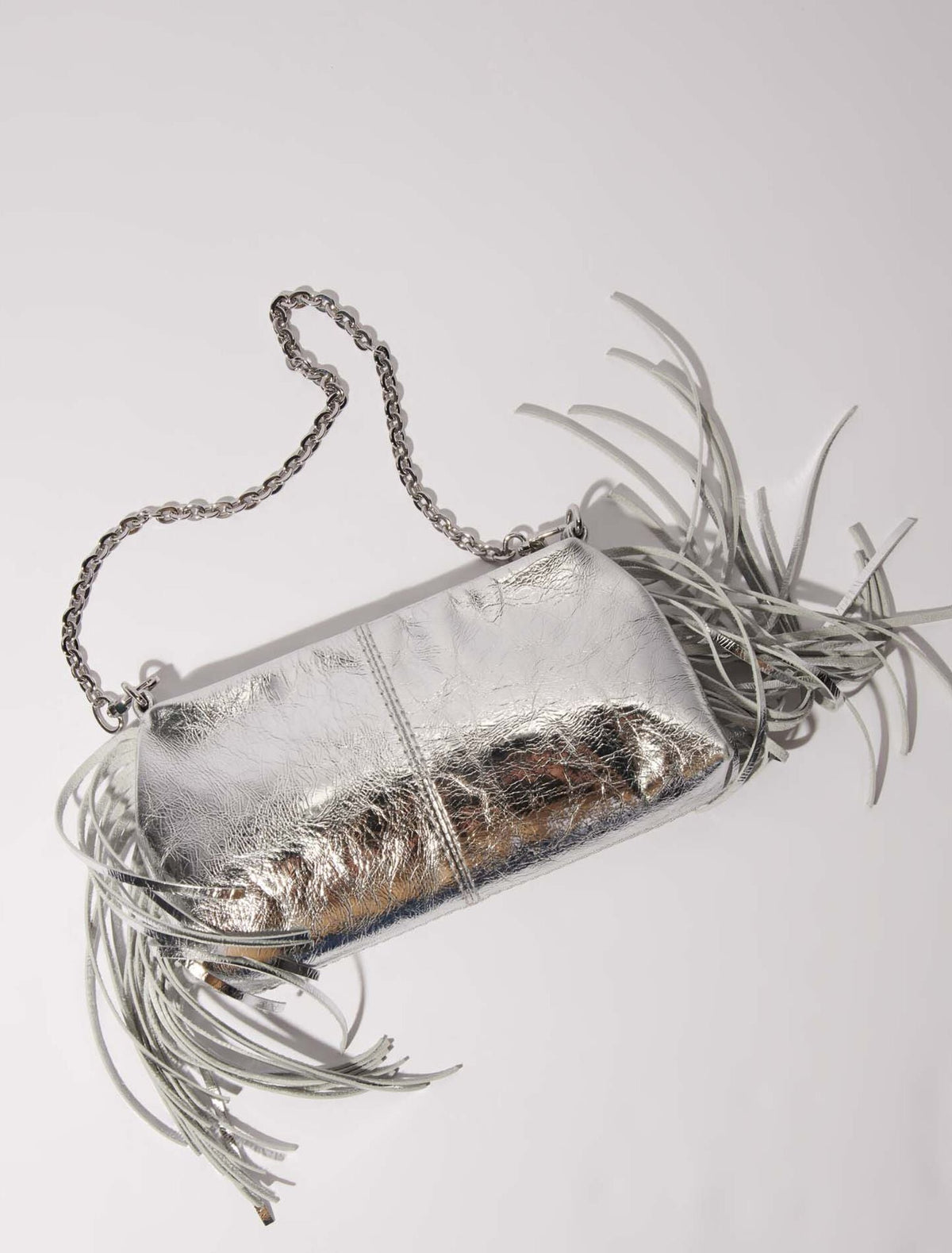 Miss M leather clutch bag | Maje