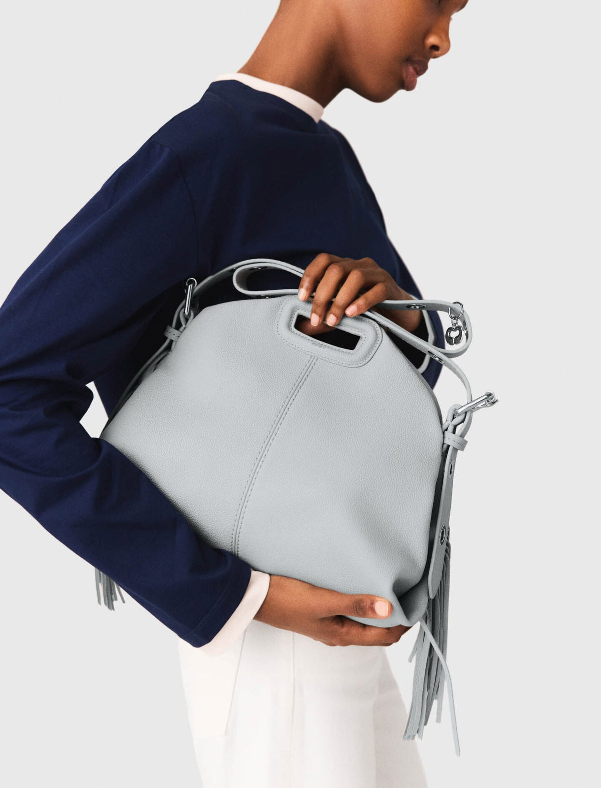 Grained leather Miss M bag | Maje