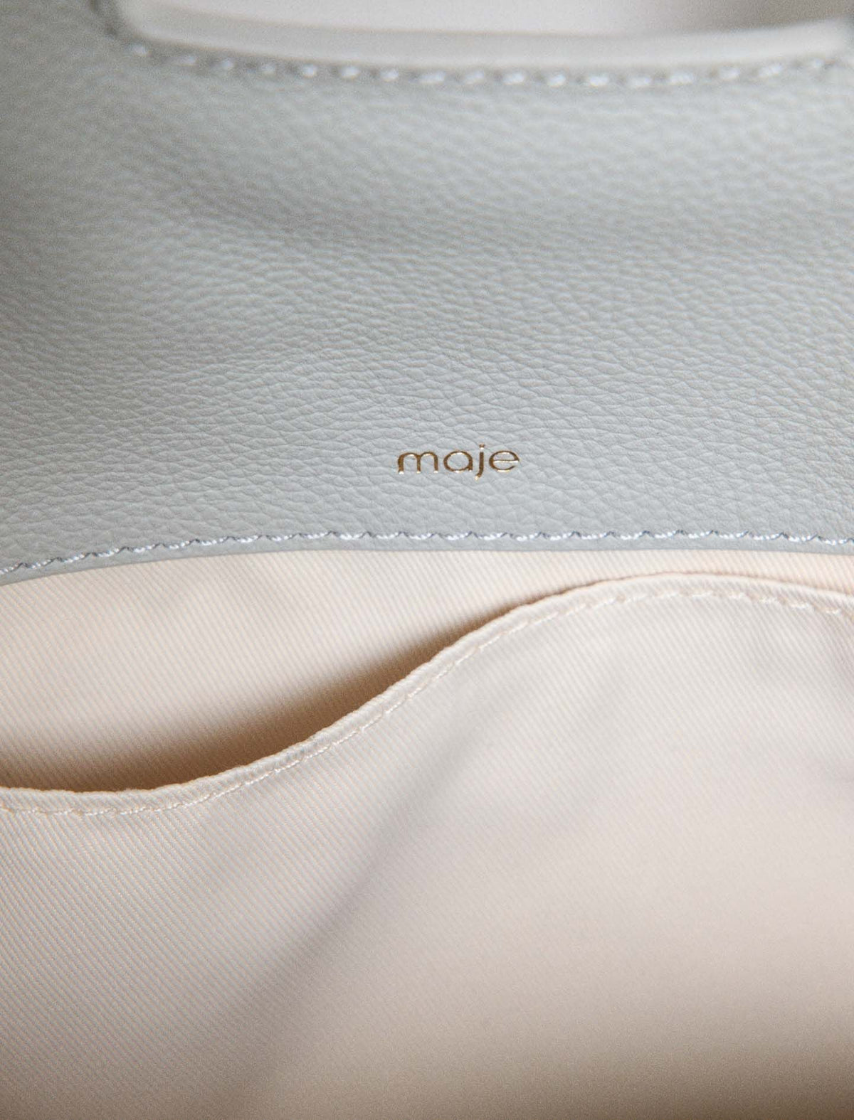 Grained leather Miss M bag | Maje