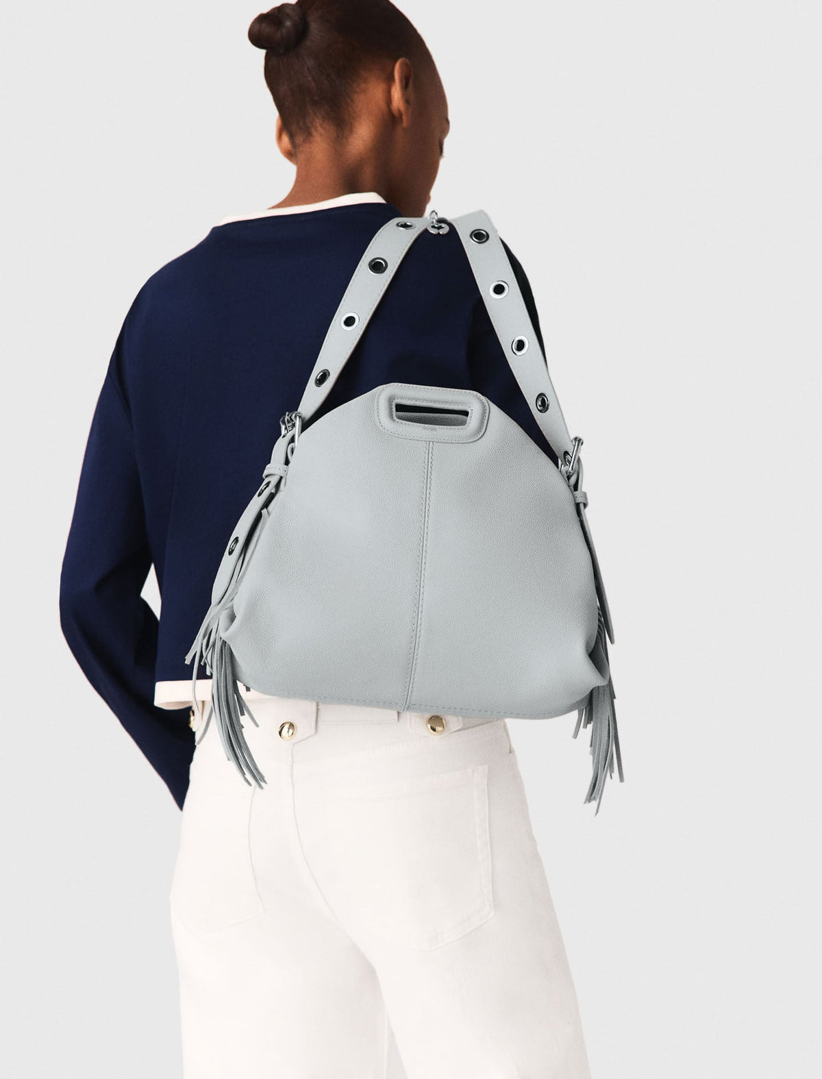 Grained leather Miss M bag | Maje