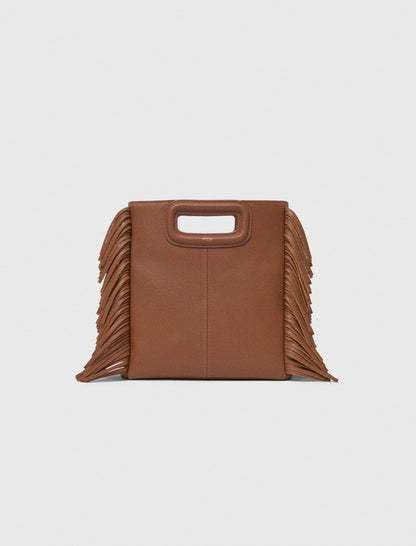 Grained leather M bag | Maje