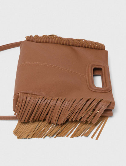 Grained leather M bag | Maje