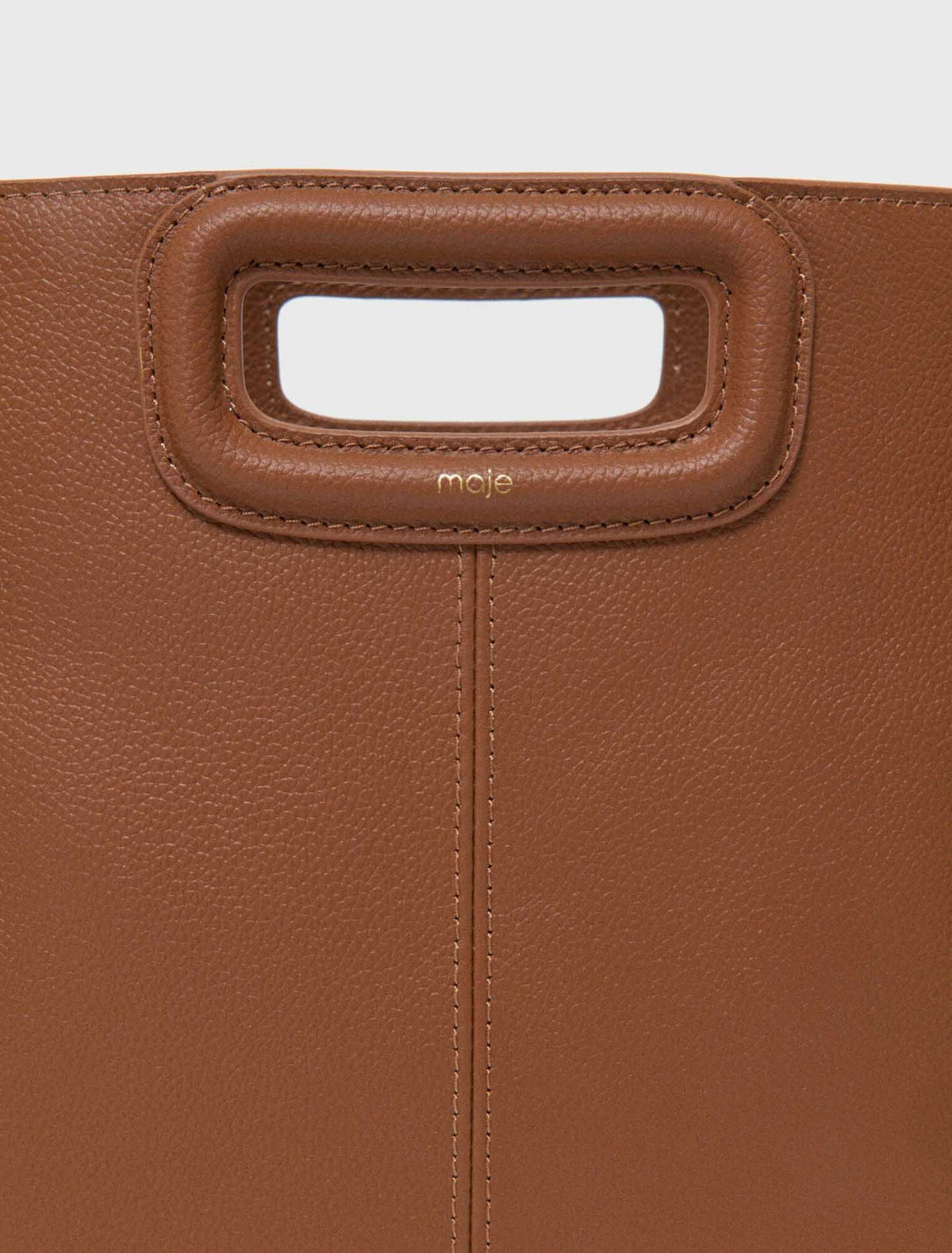 Grained leather M bag | Maje