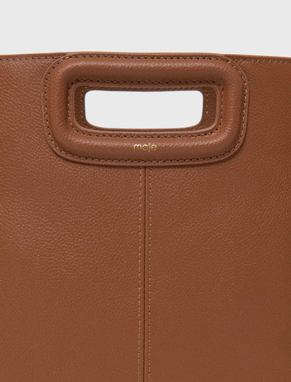 Grained leather M bag | Maje