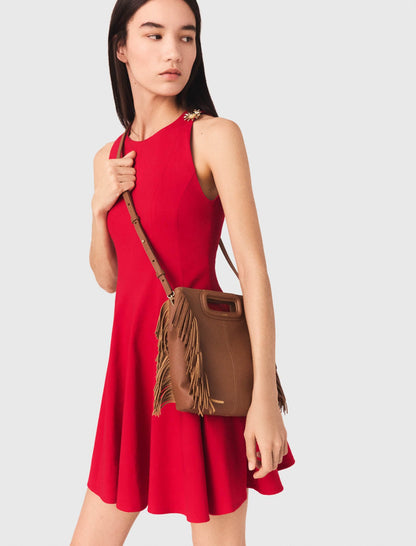 Grained leather M bag | Maje