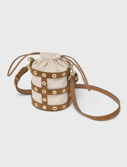 Suede Miss M bucket bag | Maje