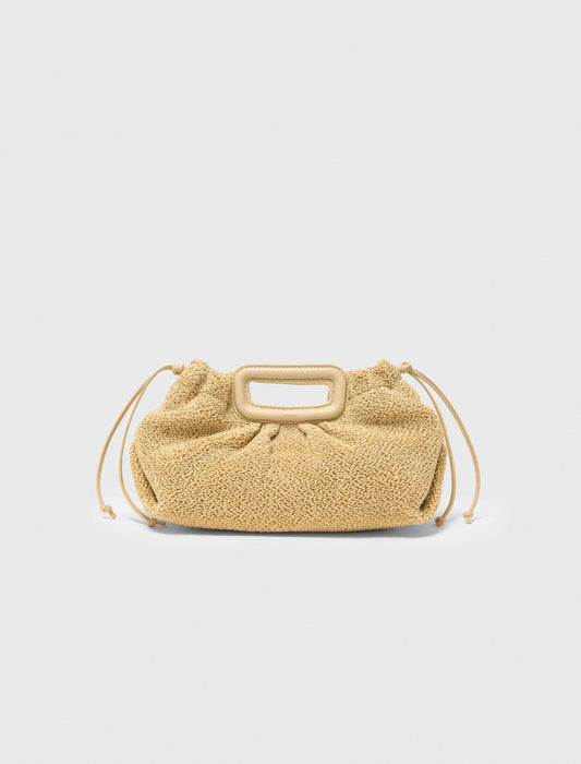 Mipli bouclé effect clutch bag | Maje