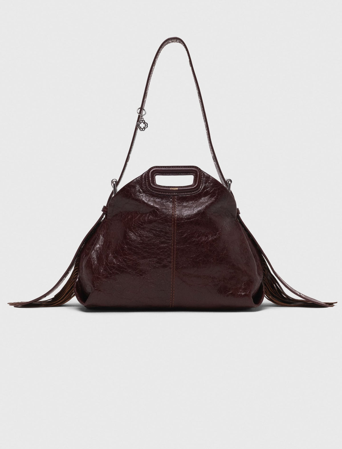 Crackled leather Miss M bag | Maje