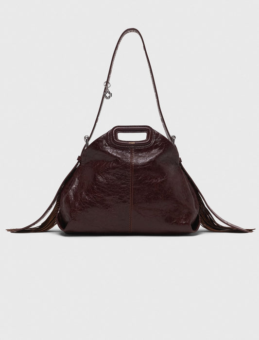 Crackled leather Miss M bag | Maje