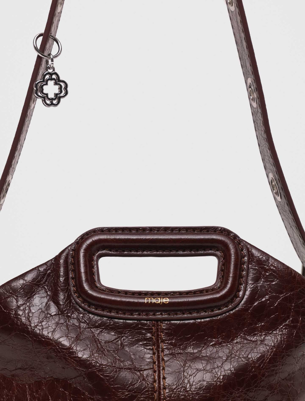 Crackled leather Miss M bag | Maje