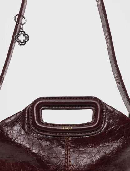 Crackled leather Miss M bag | Maje