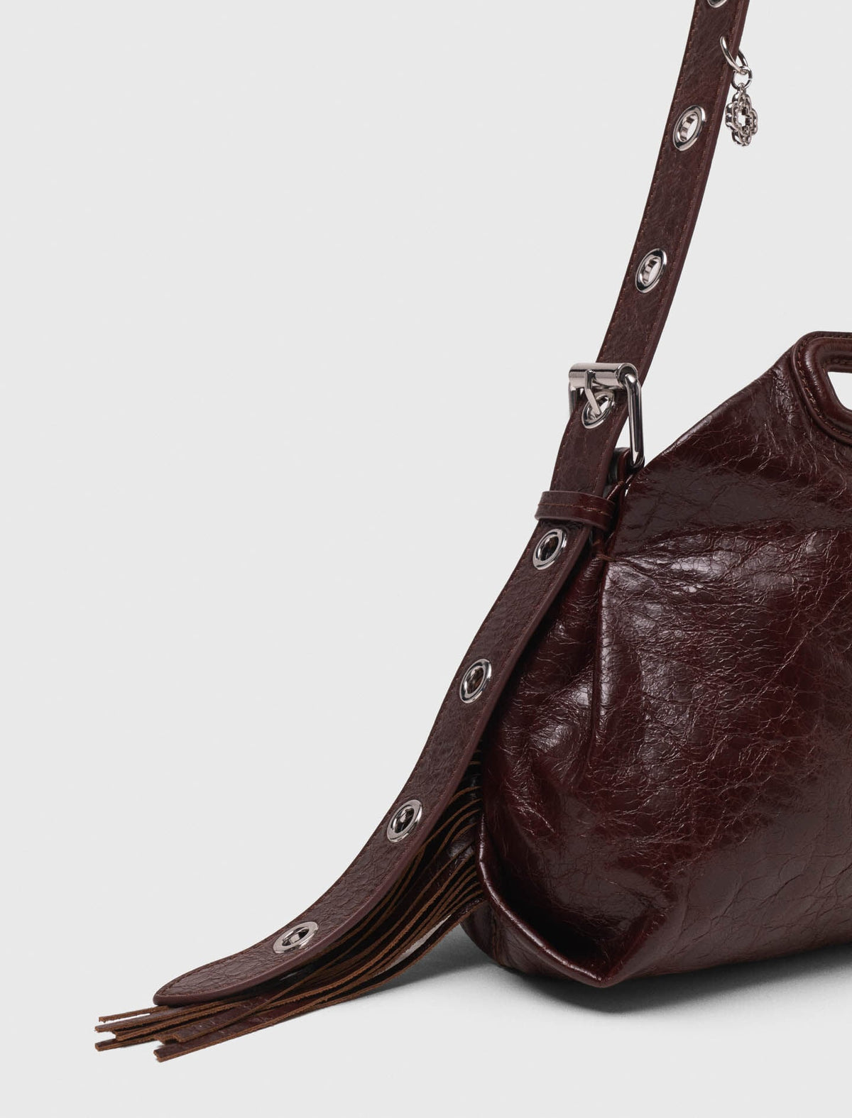 Crackled leather Miss M bag | Maje