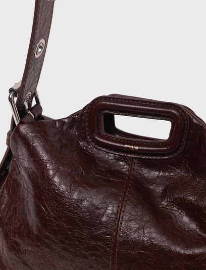 Crackled leather Miss M bag | Maje