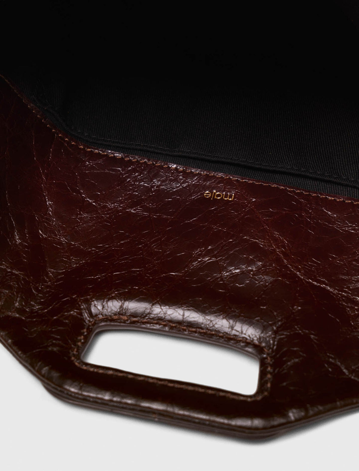 Crackled leather Miss M bag | Maje