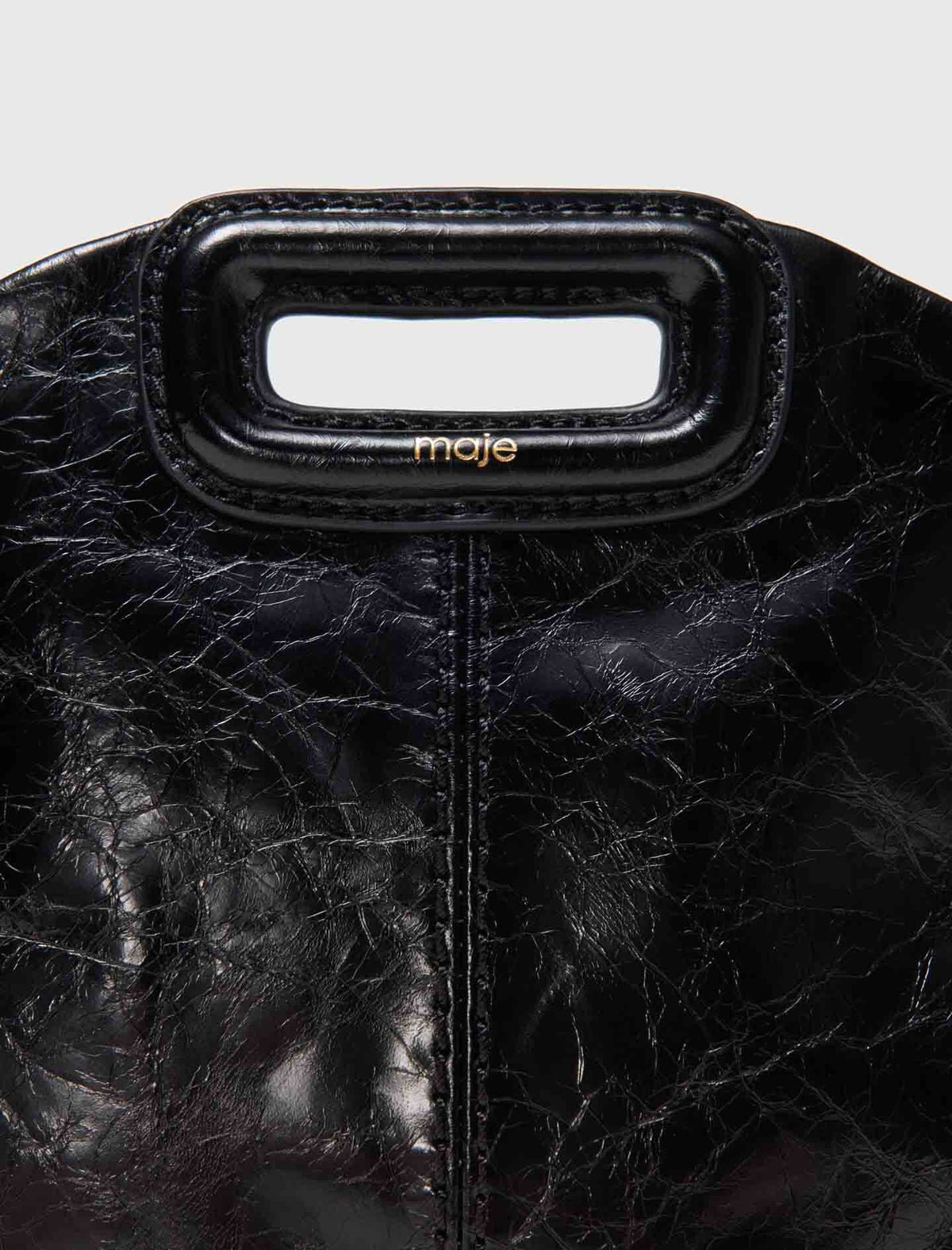 Miss M mini cracked leather bag | Maje