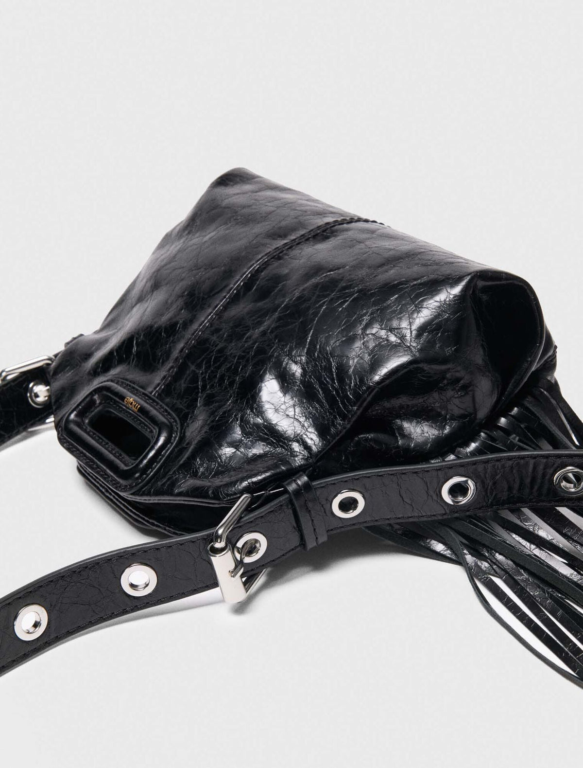 Miss M mini cracked leather bag | Maje