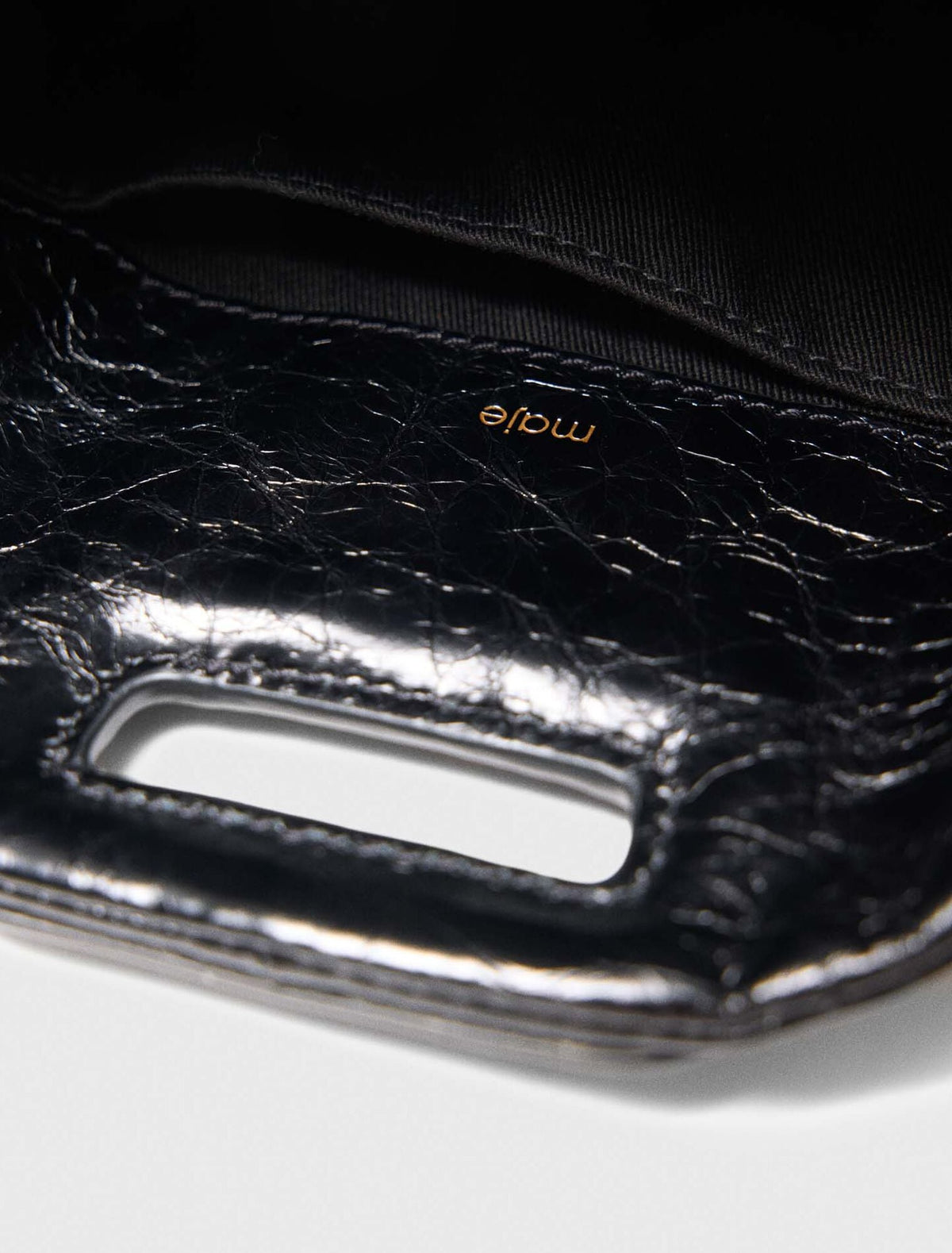 Miss M mini cracked leather bag | Maje