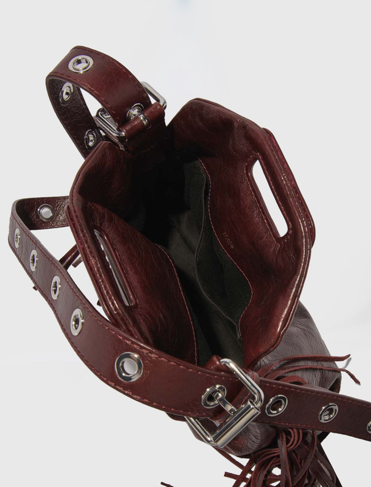 Miss M mini cracked leather bag | Maje