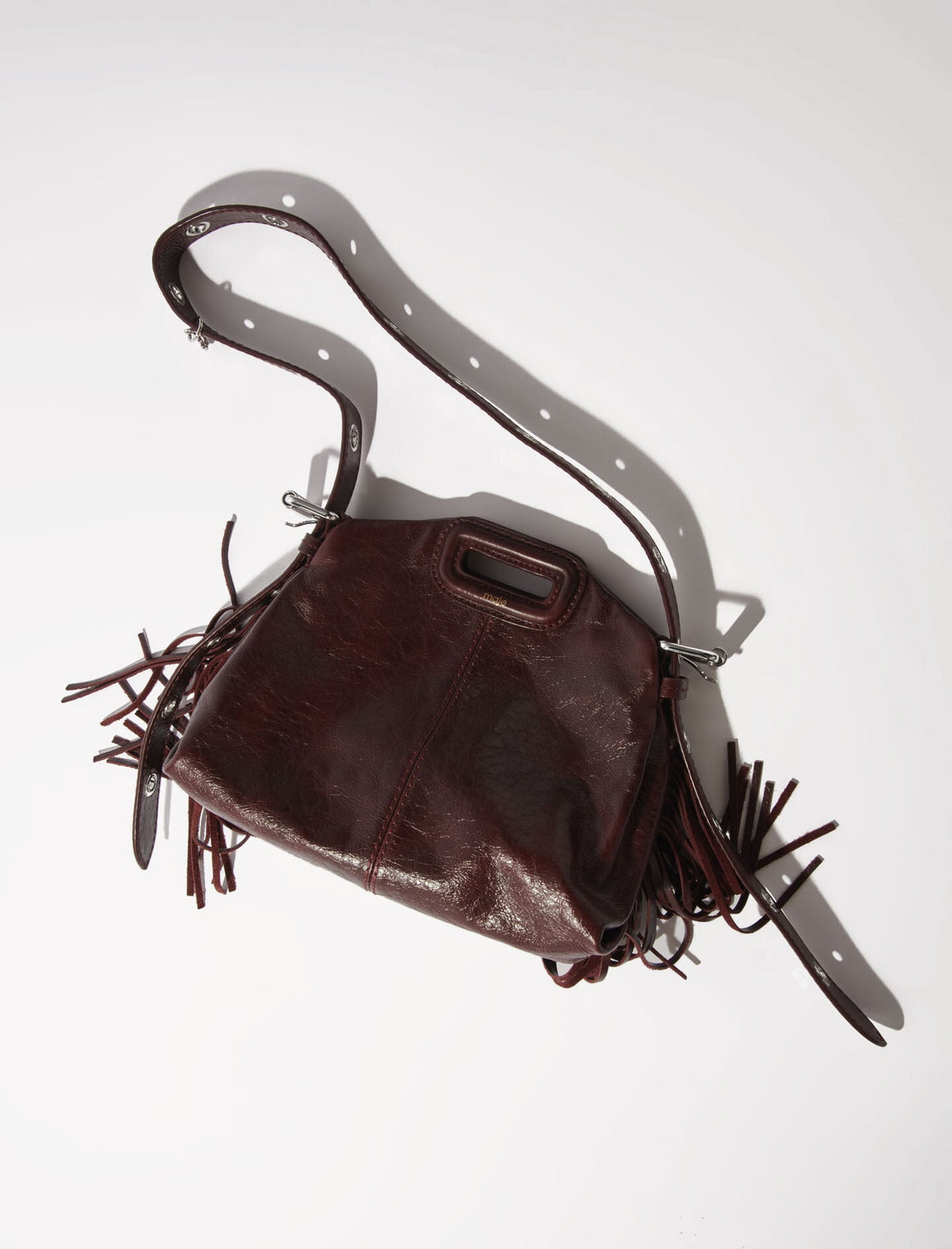 Miss M mini cracked leather bag | Maje