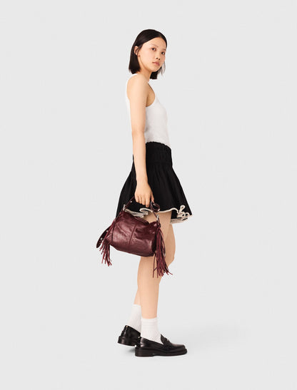 Miss M mini cracked leather bag | Maje