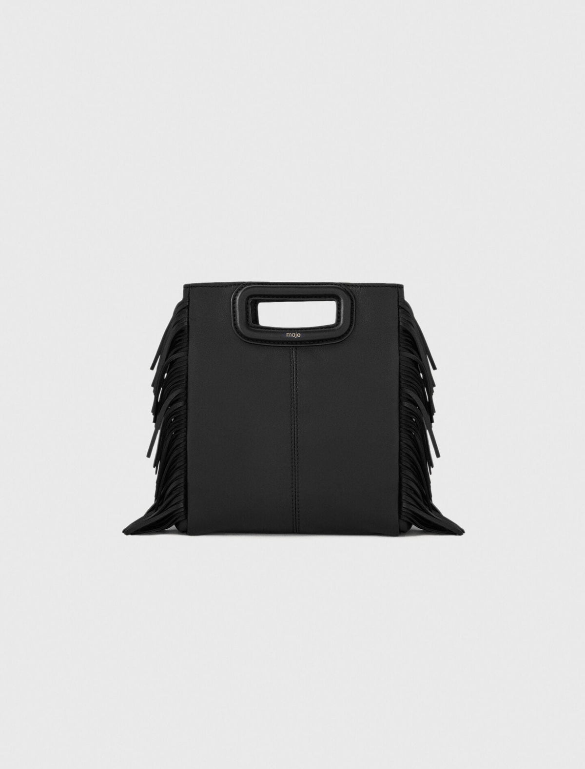 Smooth leather M bag with fringing | Maje