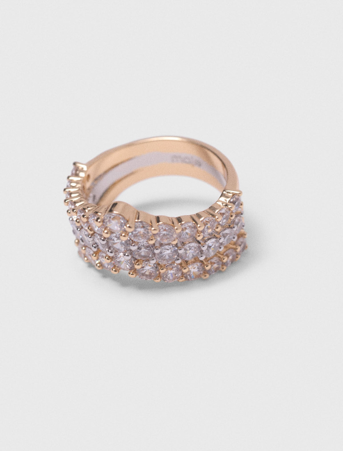 Two-tone rhinestone ring | Maje