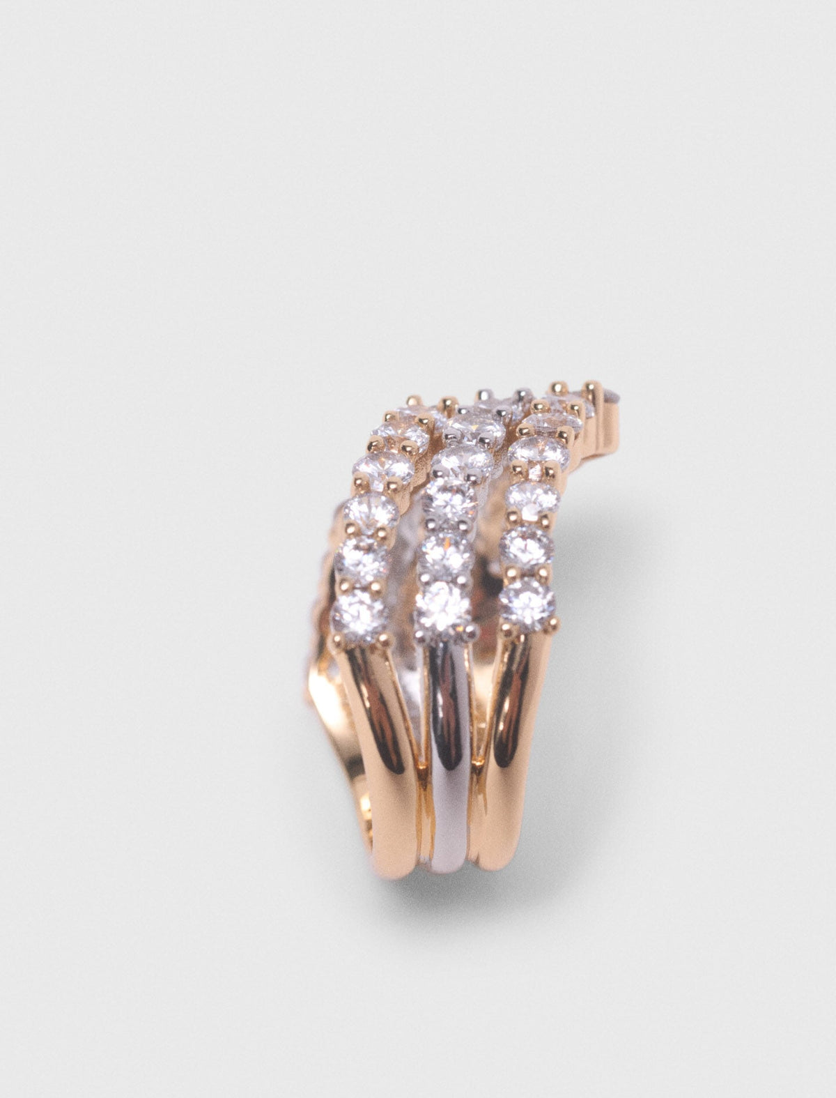 Two-tone rhinestone ring | Maje