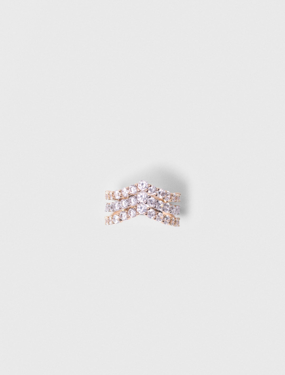 Two-tone rhinestone ring | Maje