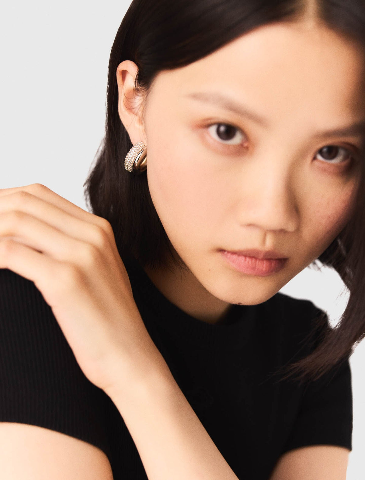 Rhinestone earrings | Maje