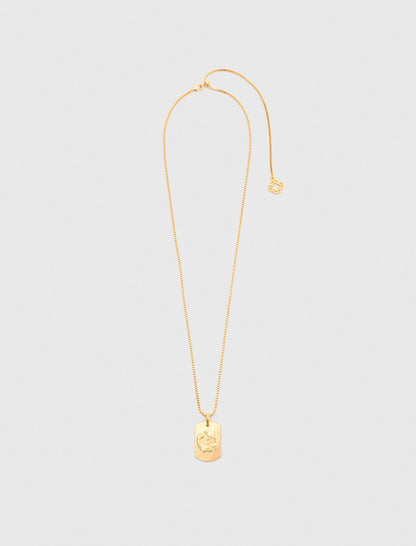 Zodiac sign plaque necklace | Maje