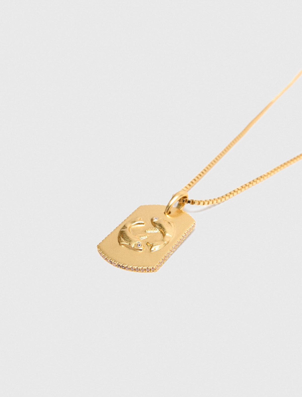 Zodiac sign plaque necklace | Maje