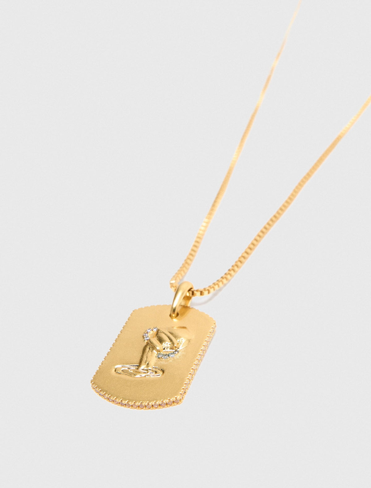 Zodiac sign plaque necklace | Maje