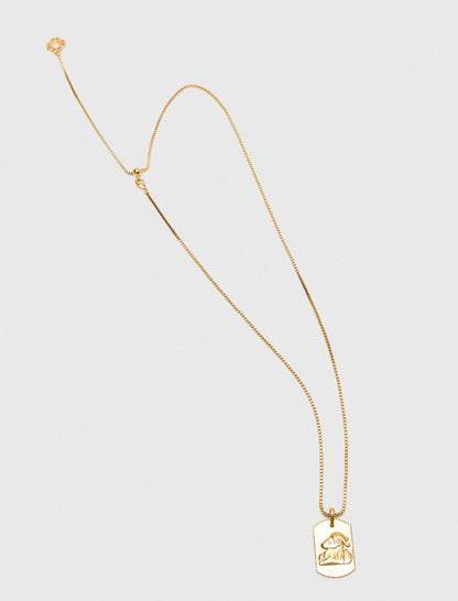 Zodiac sign plaque necklace | Maje