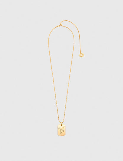 Zodiac sign plaque necklace | Maje