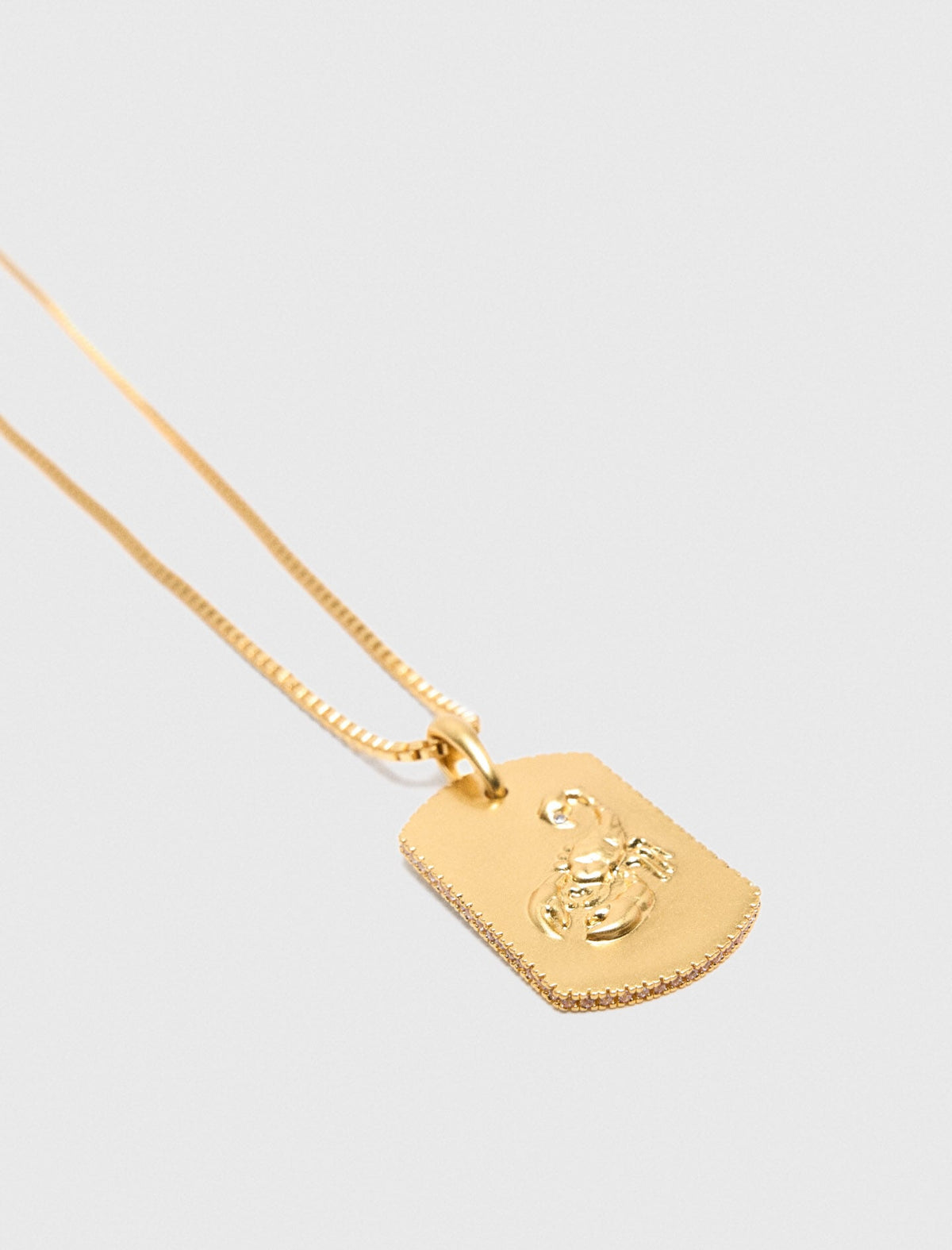 Zodiac sign plaque necklace | Maje