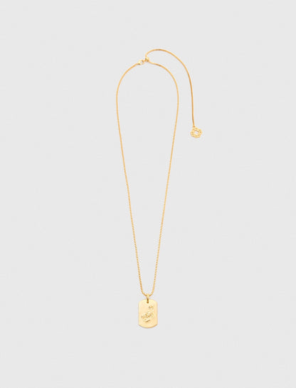 Zodiac sign plaque necklace | Maje