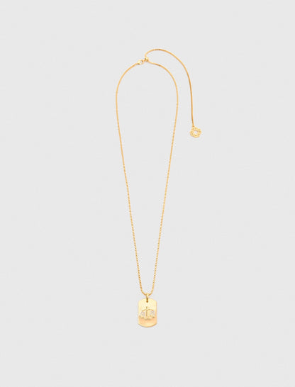 Zodiac sign plaque necklace | Maje