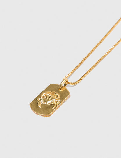 Zodiac sign plaque necklace | Maje