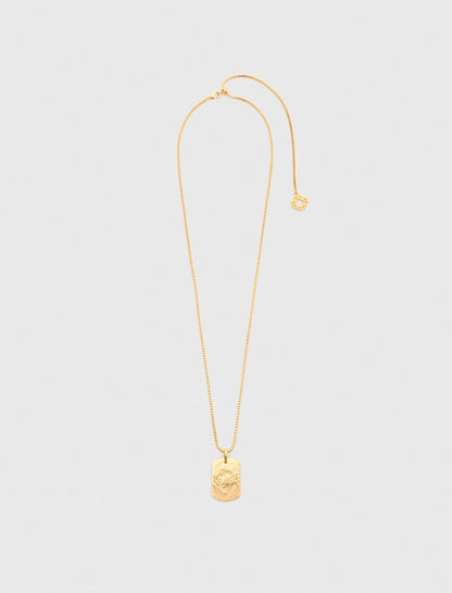 Zodiac sign plaque necklace | Maje