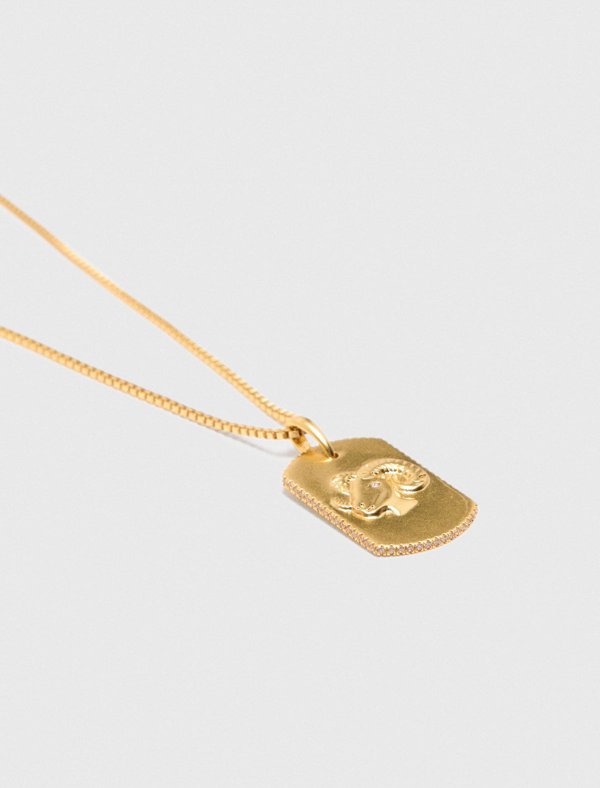 Zodiac sign plaque necklace | Maje