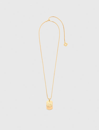 Zodiac sign plaque necklace | Maje