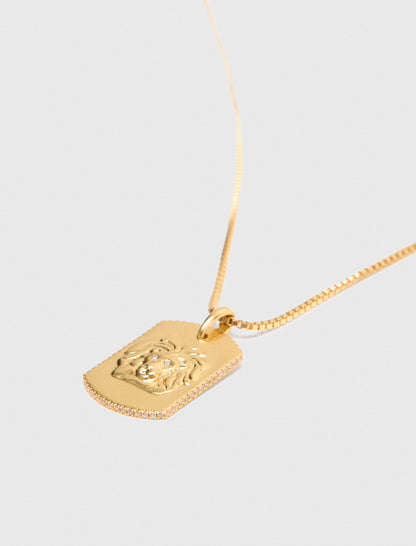 Zodiac sign plaque necklace | Maje