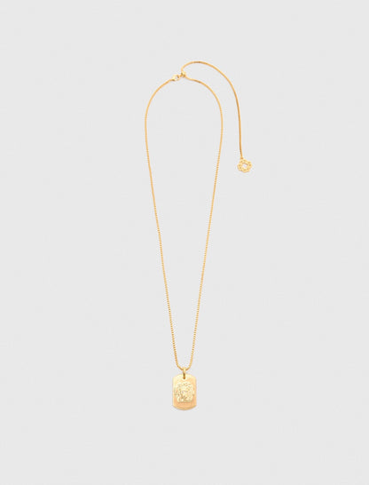 Zodiac sign plaque necklace | Maje
