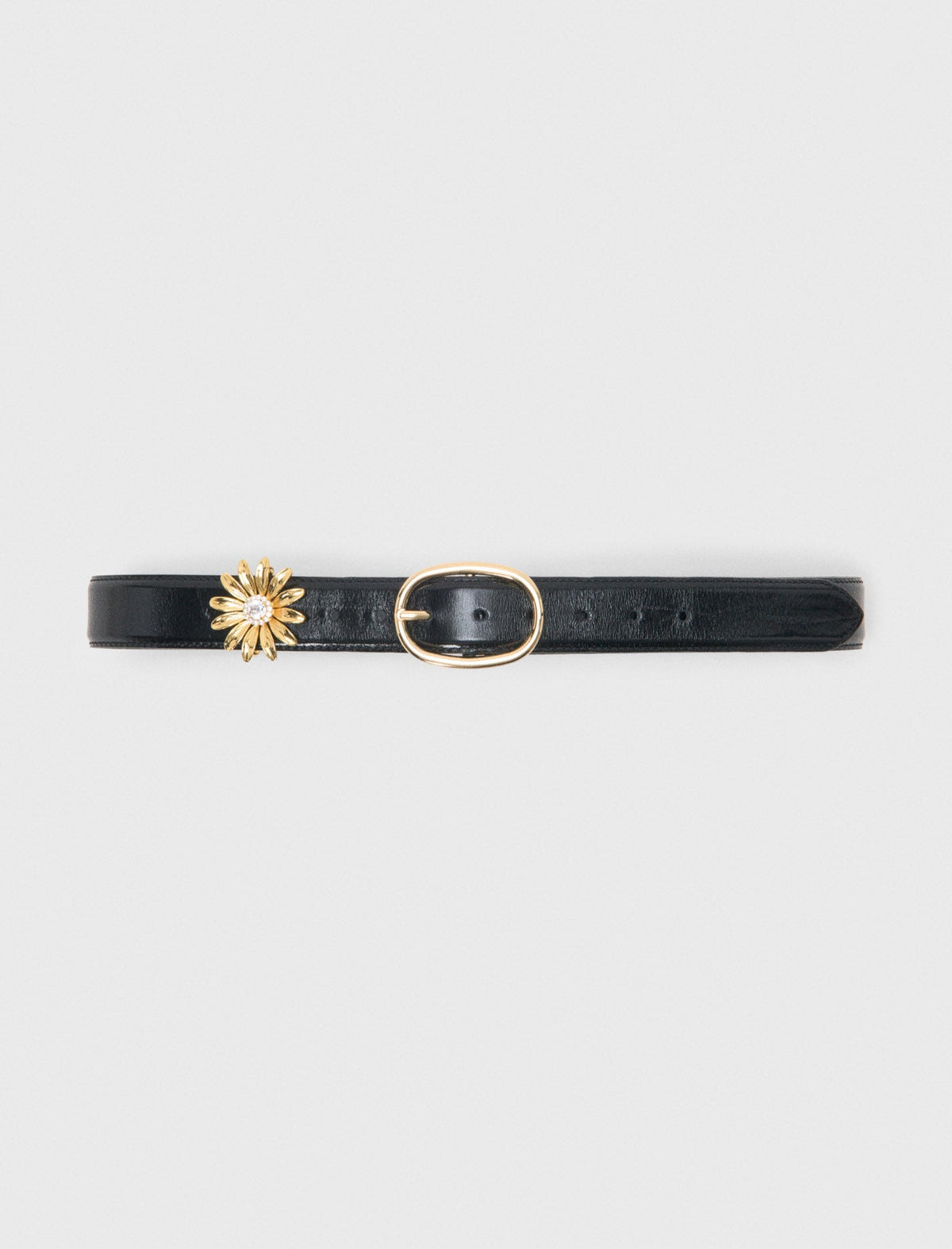 Leather belt with removable jewel | Maje