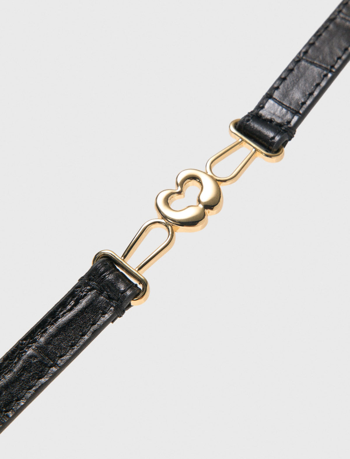 Slim croc-effect leather belt | Maje